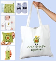 eJOYA Bebeklere Özel Çantasında Kişiye Özel Battaniye Zıbın Biberon Yastık Ve Patik Bebek Hediye Seti 109949 (Mavi)