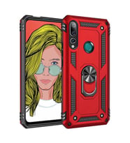 Huawei Y9 Prime 2019 Kılıf Yüzüklü Zırh Tank Vega (Kırmızı)