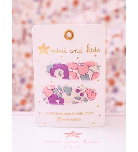Kızlar Için Saç Tokaları, Kızlar Için Doğum Günü Aksesuarları, Liberty London Saç Tokası, Saç Klips (Pembe- Mor)