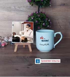 Diş Hekimi Fotoğraflı Dekoratif Taş, Kupa Bardak Beyaz HediyeDiş Hekimine Diş Hekimleri Günü Hediyesi (Model 5)