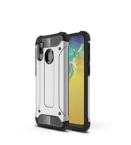 Galaxy A20E Armor Hybrid Ultra Koruma Kamera Korumalı Zırh Kılıf (Gri)