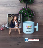 Biyoloji Mühendisi Fotoğraflı Dekoratif Taş, Kupa Bardak Beyaz Hediye (Model 12)