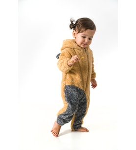 Welsoft Peluş Unisex Kışlık Bebek Takımları Çocuk Giyim Bebek Kıyafeti Çocuk Kostümü welsoft takım (Kahverengi)