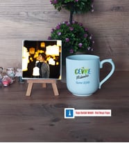 Çevre Mühendisi Fotoğraflı Dekoratif Taş, Kupa Bardak Beyaz Hediye (Model 5)