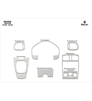 Meriç® Mazda 323 FS Ön Torpido Kaplama Maun 8 Parça 2000-2004 (Alüminyum)