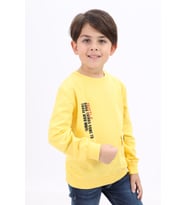 Toontoy Erkek Çocuk Baskılı Sweatshirt (Sarı)