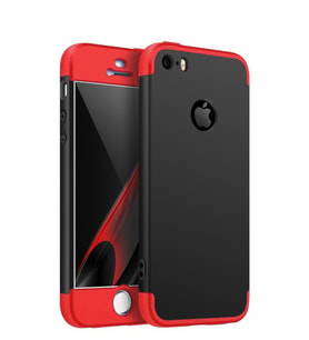 Microsonic Apple iPhone SE Kılıf Double Dip 360 Protective (Kırmızı)