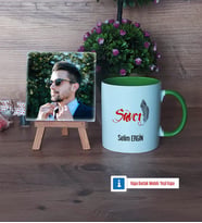 Savcı Fotoğraflı Dekoratif Taş, Kupa Bardak Beyaz Hediye (Model 14)