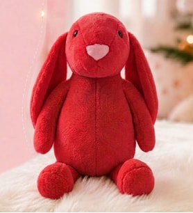 Uyku Arkadaşım Uzun Kulak Bunny Peluş Tavşan 65 cm (Nar Çiçeği)