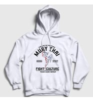 Presmono Unisex Beyaz Fight Culture Mma Ufc Muay Thai Kapüşonlu Sweatshirt 452370tt (Beyaz)