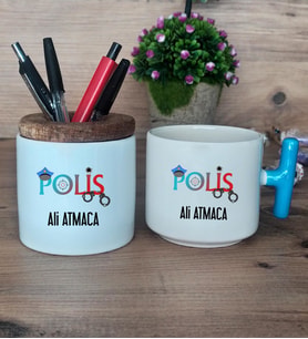 Polis Hediye Sepeti Kupa Bardak T Kulplu, Kalemlik Hediyeleri 10 Nisan Polisler Günü Hediyesi (Model 3)