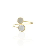 Kadir Jewellery 22 Ayar Altın Kaplama Ayarlanabilir İnci Bilezik (Beyaz)
