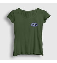 Presmono Kadın Sarı Php Coder Programmer Developer Yazılımcı T-Shirt 337473tt (Haki)