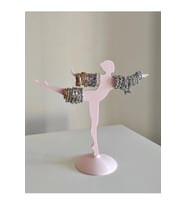 saranostra Balerin Dekoratif Takı Düzenleyici Stand Modern Figür Siyah-Pembe-Kırmızı (Pembe)