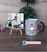 En İyi Doktor Fotoğraflı Dekoratif Taş, Kupa Bardak Beyaz Hediye (Model 9)