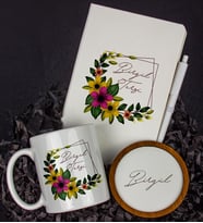 Kişiye Özel Defter Kalem Kupa Ve Bardak Altlığı Hediye Seti 103834 (Model 3)
