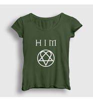 Presmono Kadın Sarı Logo Him T-Shirt 80853tt (Haki)