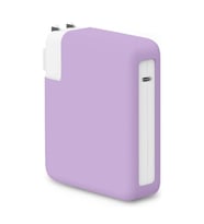 Microsonic Macbook Şarj Adaptör Kılıf (85W-87W-96W) Matte Silicone Siyah (Lila)