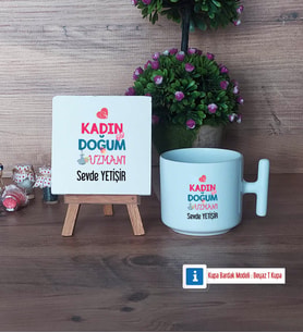 Kadın Doğum Uzmanı Dekoratif Taş, Kupa Bardak Kırmızı Hediye (Model 11)