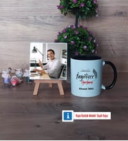İngilizce Öğretmeni Fotoğraflı Dekoratif Taş, Kupa Bardak Beyaz Hediye (Model 11)