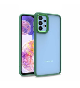 Samsung Galaxy A23 Kılıf Case, Kamera Lens Korumalı Elektroplatin Kaplama Sert PC Koruyucu Colourful Platinum Serisi (Yeşil)