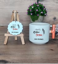 Rehber Öğretmeni Hediye Seti Kupa Bardak T Kulplu ve Anahtarlık Öğretmenler Günü Hediyesi Rehber Öğretmenine Hediye (Model 7)
