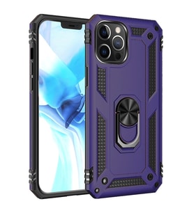 Mopal İphone 12 Pro 6.1 İnc Yüzüklü Tank Telefon Kılıfı (Mor)