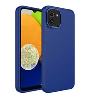 Galaxy A03 Kılıf Zore Luna Dışı Soft Yumuşak İçi Kadife Kılıf (Lacivert)