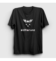 Presmono Unisex Beyaz Logo Deltarune Oyun Undertale T-Shirt 435910tt (Siyah)