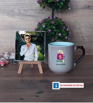 Ekonomist Fotoğraflı Dekoratif Taş, Kupa Bardak Beyaz Hediye (Model 10)