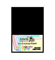 Renkli A-4 Fotokopi Kağıdı 25 li 1 Paket Artlantis Fotokopi Renkli A4 Kağıdı (Siyah)