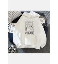 Jujutsu Kaisen Sukuna Hand Kapşonlu Sweatshirt (Beyaz)