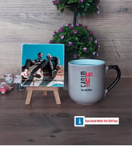 Arkadaşa Hediye Fotoğraflı Dekoratif Taş, Kupa Bardak Beyaz Hediye (Model 10)