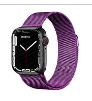 Apple Watch 10/11 42mm-38/40/41mm Kordon Milano Loop Metal Kordon 2/3/4/5/6/se/7 (Mürdüm)