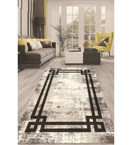 Dijital Kaymaz Taban Yıkanabilir Modern Renkli Salon Halısı Mutfak Halısı Yolluk ND-HT-1270 (Gri)