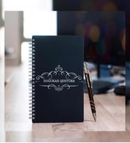 Kişiye Özel Pastel Renkli Ahşap Defter Kalem Seti 1 (Siyah)