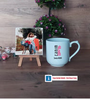 Ablaya Hediye Fotoğraflı Dekoratif Taş, Kupa Bardak Beyaz Hediye (Model 5)