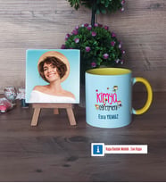 Kimya Öğretmeni Fotoğraflı Dekoratif Taş, Kupa Bardak Beyaz Hediye (Model 7)
