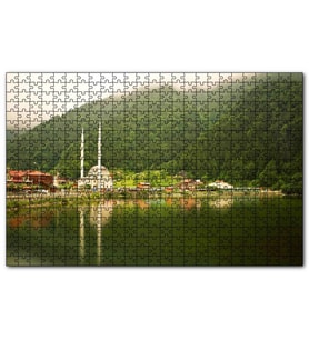 Cakapuzzle Trabzon Uzungöl Cami ve Ormanlar  Puzzle Yapboz MDF (Ahşap) (500 Parça)