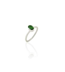 Kadir Jewellery 925 Ayar Gümüş Kaplama Zirkon Taşlı  Kadın Minimal Yüzük (Mor)
