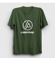Presmono Unisex Sarı Logo Linkin Park T-Shirt 97598tt (Haki)