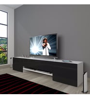 Decoraktiv 1e1 Slm 180 cm. Tv Ünitesi Tv Sehpası (Beyaz-Siyah)