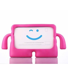 Samsung Galaxy S6 Lite 10.4" P610 P615 P617 Uyumlu Kılıf Case, Tutma Kollu ve Standlı Yumuşak Dokulu Ultra Koruyucu Çocuk Tablet Silikon Kılıf (Koyu Pembe)