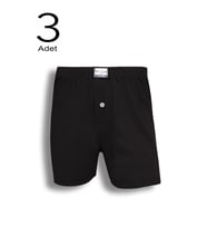 3'lü Erkek Düğmeli Boxer 14102-A3 (Siyah)