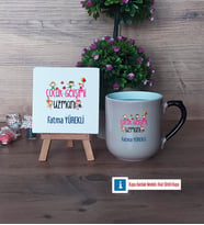 Çocuk Gelişimi Uzmanı Dekoratif Taş, Kupa Bardak Kırmızı Hediye (Model 9)