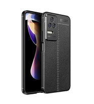 Xiaomi Poco F4 Kılıf Zore Niss Deri Desenli Silikon Kılıf (Siyah)