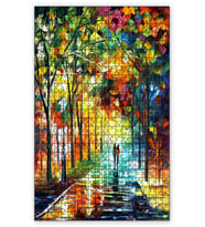 Cakapuzzle Ağaçlı Parkta Çift Yağlıboya Puzzle Yapboz MDF (Ahşap) (1000 Parça)