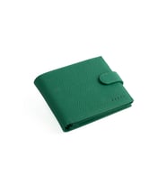 Hakiki Deri Fermuarlı Para Bölmeli Lüks Unisex Cüzdan (Çimen Yeşili)