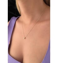 14 Ayar Altın S Harfli Kolye (Rose)