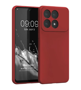 Microsonic Matte Silicone Xiaomi Poco X6 Pro 5G Kılıf Siyah (Kırmızı)